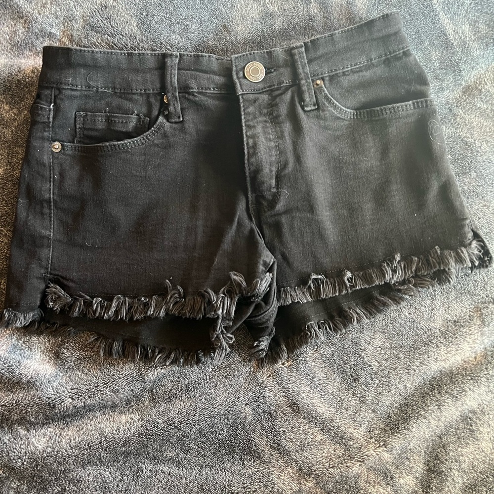 Black Jean Shorts